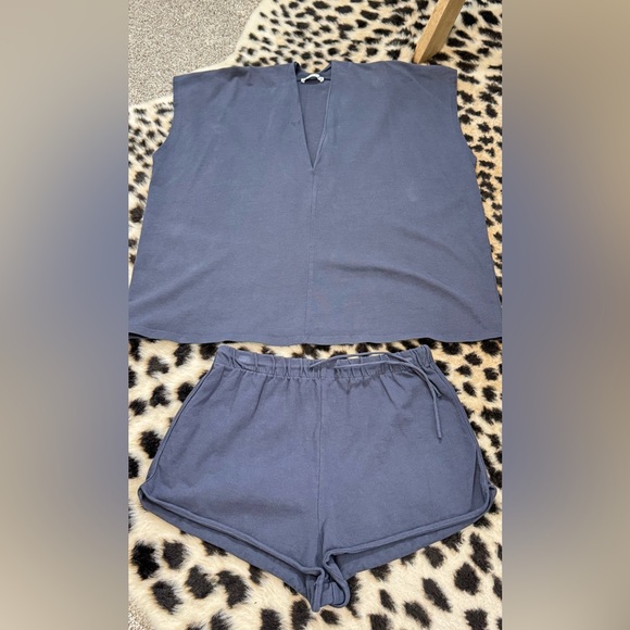 Zara Blue Women's Shorts Set - Picture 1 of 2